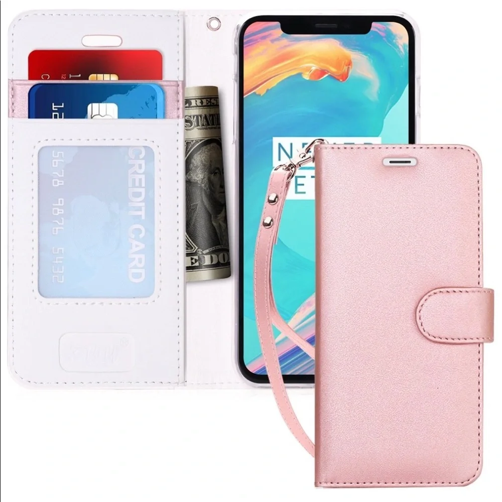 iPhone X Rose GOLD WALLET CASE JA4